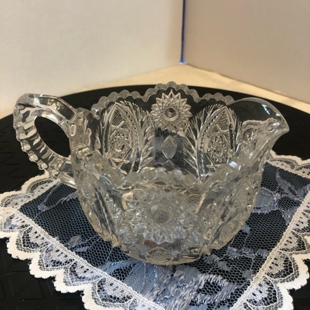 Vintage Imperial Glass Co. Leaded Crystal Hob Star Creamer Completer Piece